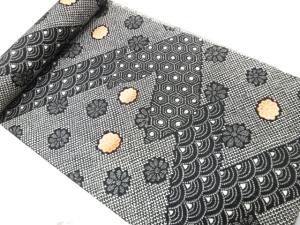 アンティーク　菊に古典柄　羽尺反物